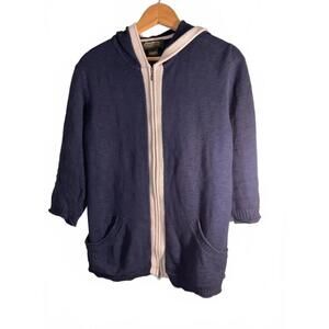 Eddie Bauer Navy Blue Cotton Hoodie Jacket XXL